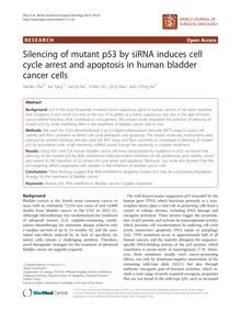 Silencing of mutant p53 by siRNA induces cell cycle arrest and apoptosis in human bladder cancer cells
