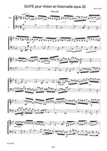 Partition , Prélude,  pour violon et violoncelle, Op.32, Plante, Cyril