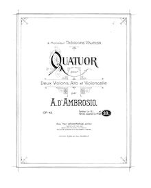 Partition violon II, corde quatuor, C Minor, D Ambrosio, Alfredo