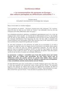Synthèse de conférence-débat - COLLOQUE 2005 - CONF