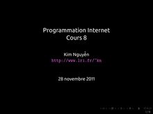 Programmation Internet Cours 8