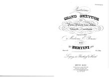 Partition parties complètes, Piano Sextet No.4, E minor, Bertini, Henri