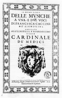 Partition complète, Primo Libro della Musiche, Caccini, Francesca