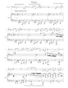 Partition complète, Tango No.1 pour violoncelle et Piano, Harrington, Jeffrey Michael