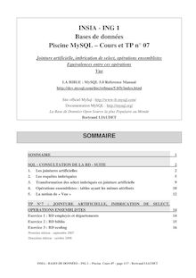 MySQL Cours TP 07