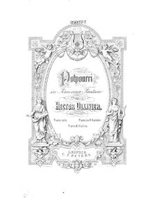 Partition Pot pourri, partition de piano, Faust, Opéra en cinq actes par Charles Gounod