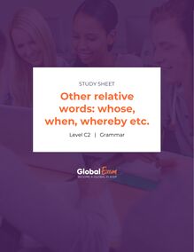 Other relative words: whose, when, whereby etc.