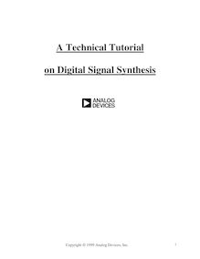 A Technical Tutorial on Digital Signal Synthesis