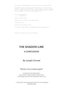 The Shadow Line; a confession