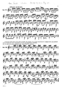 Partition No.17-19, 25 Progressive études, Op.60, Sor, Fernando