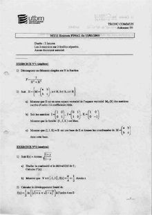 UTBM bases d algebre et d analyse 1999 tc