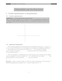 Généralités sur les fonctions (obligatoire) Cours 2