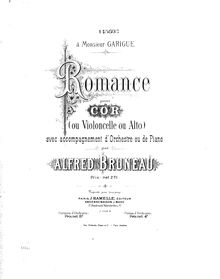 Partition cor et partition de piano, Romance, Romance for Horn (or Cello, or Viola)