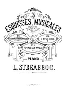 Partition No.1 Les Sorrentines (Tarantelle), Esquisses Musicales