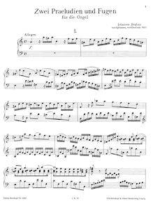 Partition complète (includes WoO 10 - lower resolution), Prelude et Fugue