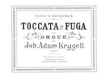 Partition complète, Toccata et Fugue, Op.65, Souvenir de Joh. Seb. Bach; Toccata et Fuga pour Orgue