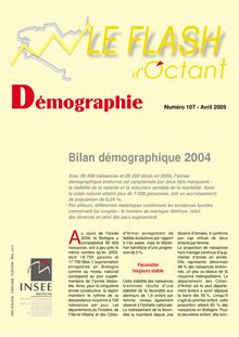Bilan démographique 2004 (Flash d Octant n°107)