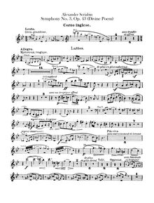 Partition anglais cor, Symphony No.3, Le Divin Poème (The Divine Poem)