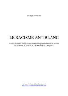 Le racisme anti-blanc - Le racisme Antiblanc