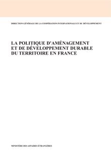 Aménagement et développement durable du territoire en France - Int ...