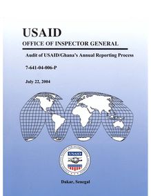 Audit of USAID Ghanas Annual Reporting Process