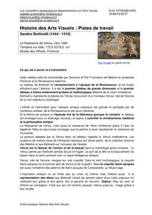 IA67-Botticelli Naiss Venus - Histoire des Arts Visuels : Pistes ...