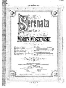 Partition complète, 6 Piano pièces, Moszkowski, Moritz