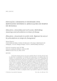 Educação, cidadania e sociedade civil. Repensando sentidos e articulações em tempos de mudança