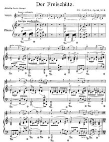 Partition , Der Freischütz, Le mélodiste, 12 Easy Fantasies for Violin and Piano