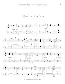 Partition , Concert pour les Flûtes, Messe du 8e Ton pour l’Orgue