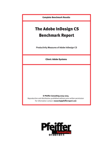 The Adobe InDesign CS Benchmark Report