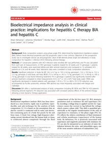 Bioelectrical impedance analysis in clinical practice: implications for hepatitis C therapy BIA and hepatitis C