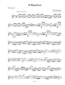 Partition violon 1,  No.3 en D major, D major, Rondeau, Michel par Michel Rondeau