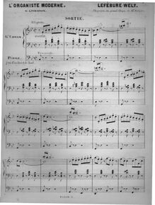 Partition 8e livraison (a), L Organiste Moderne, Lefébure-Wély, Louis James Alfred