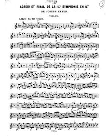 Partition de violon, Symphony No.97 en C major, Sinfonia No.97