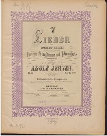 Partition complète, 7 chansons von Robert Burns, Jensen, Adolf