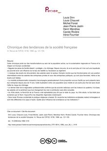 Chronique des tendances de la société française - article ; n°1 ; vol.56, pg 121-155