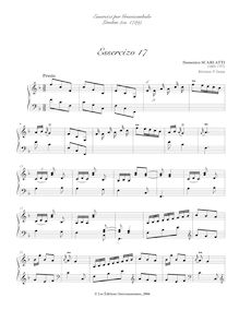 Partition Esserciso 17, Essercizi per Gravicembalo, Lessons for Harpsichord