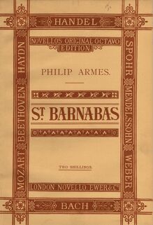 Partition Covers (colour), St. Barnabas. A sacré cantata ou église oratorio.