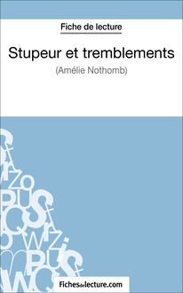 Stupeur et tremblements d Amélie Nothomb (Fiche de lecture)