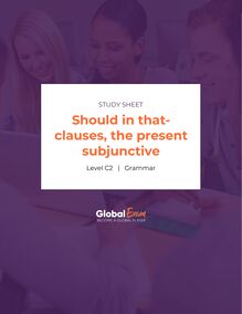 Should in that-clauses, the present subjunctive
