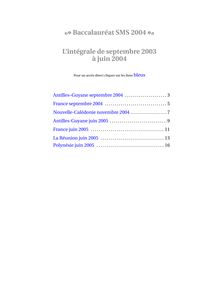 Baccalaureat 2004 mathematiques s.m.s (sciences medico sociales) recueil d annales