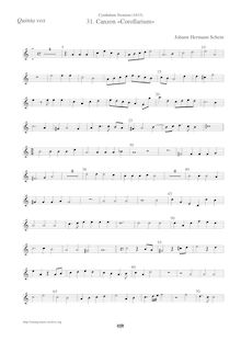 Partition Quinta vox, Cymbalum Sionium, Cymbalum Sionium sive Cantiones Sacrae, 5, 6, 8, 10 & 12 vocum par Johann Hermann Schein