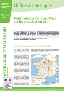 Contamination des cours d’eau par les pesticides en 2011