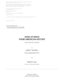 Hero Stories from American History - For Elementary Schools