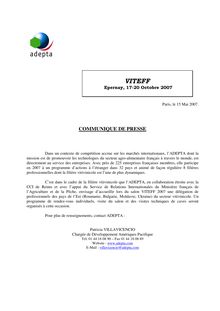 communiqués de presse des partenaires - CP PARTENAIRES VITEFF