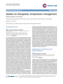Therapeutic hypothermia: the rationale