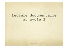 Lecture documentaire au cycle