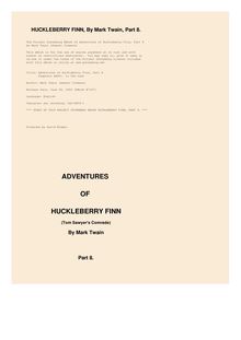 Adventures of Huckleberry Finn, Chapters 36 to The Last