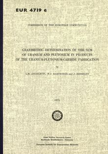 GRAVIMETRIC DETERMINATION OF THE SUM OF URANIUM AND PLUTONIUM IN PRODUCTS OF THE URANIUM-PLUTONIUM-CARBIDE FABRICATION